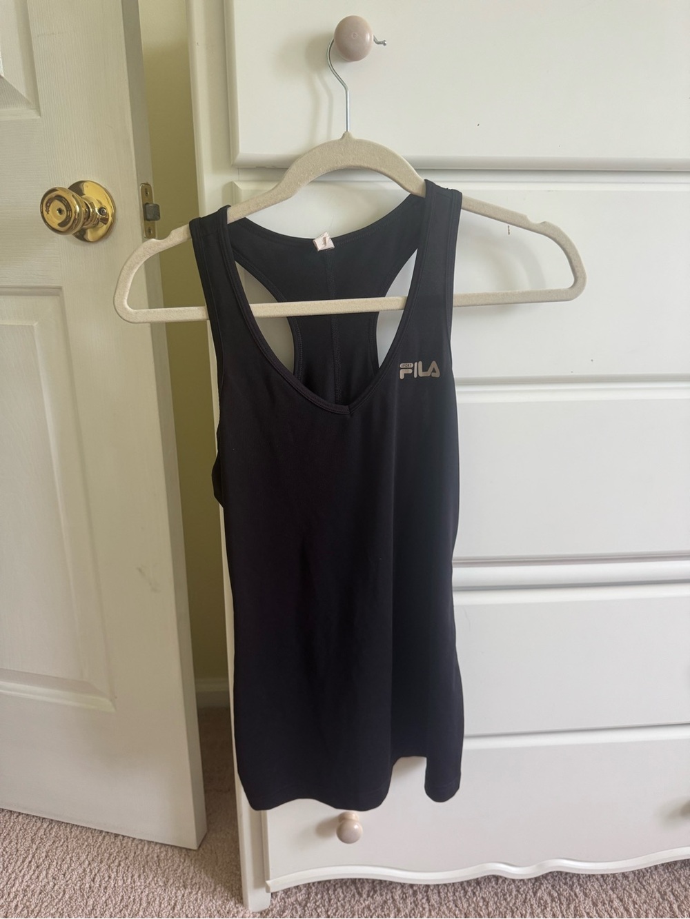 FILA Black Racerback Athletic Tank Top